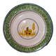 Nevers earthenware plate? XIXth Century with palace decoration