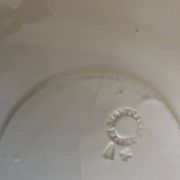 Set de 4 assiettes octogonales perles Creil & Montereau 19e