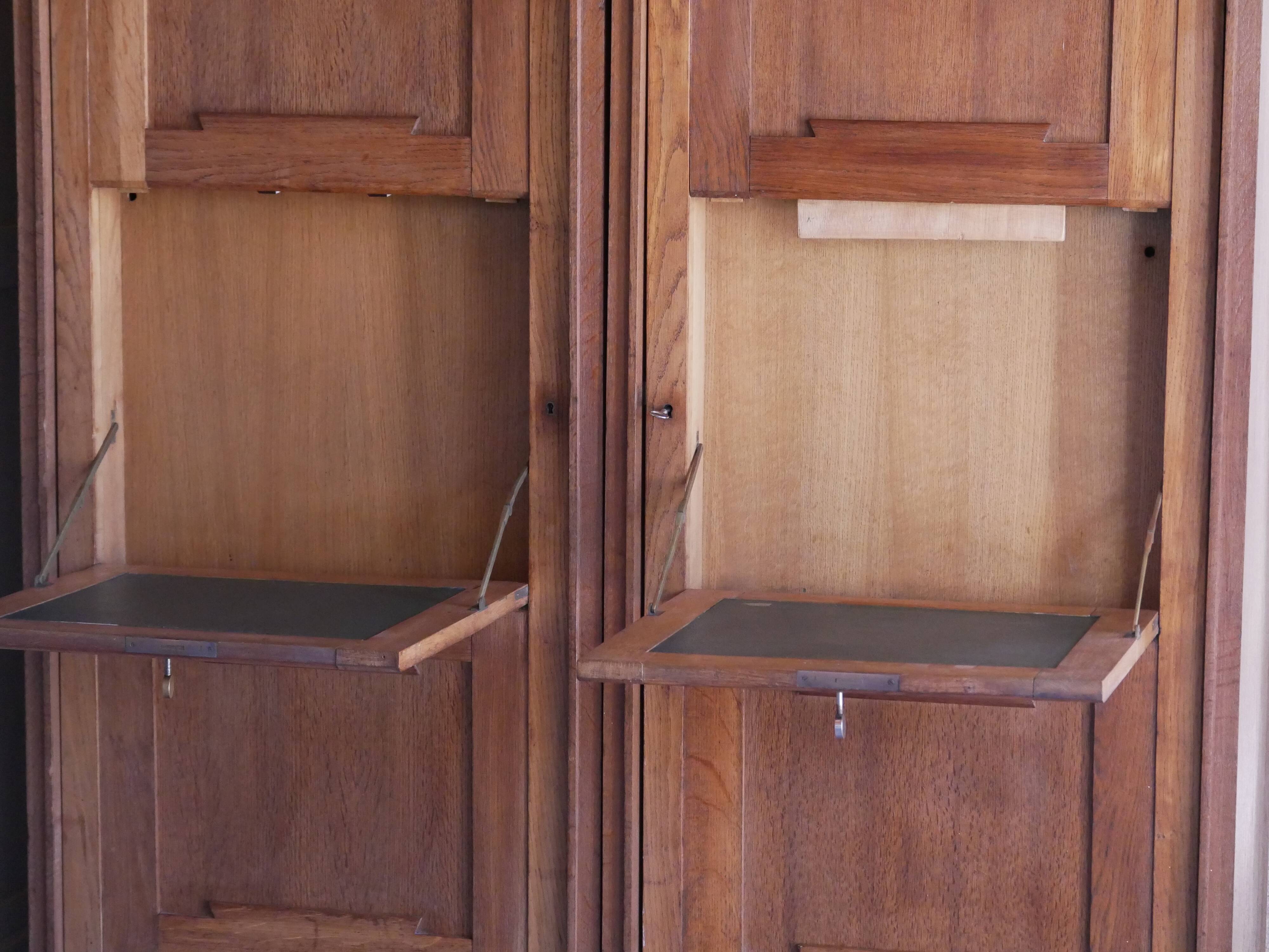 Pair of twin secretary cabinets