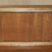 Bureau victorien en chêne miel avec cuir teint à la main