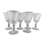 6 engraved antique glasses