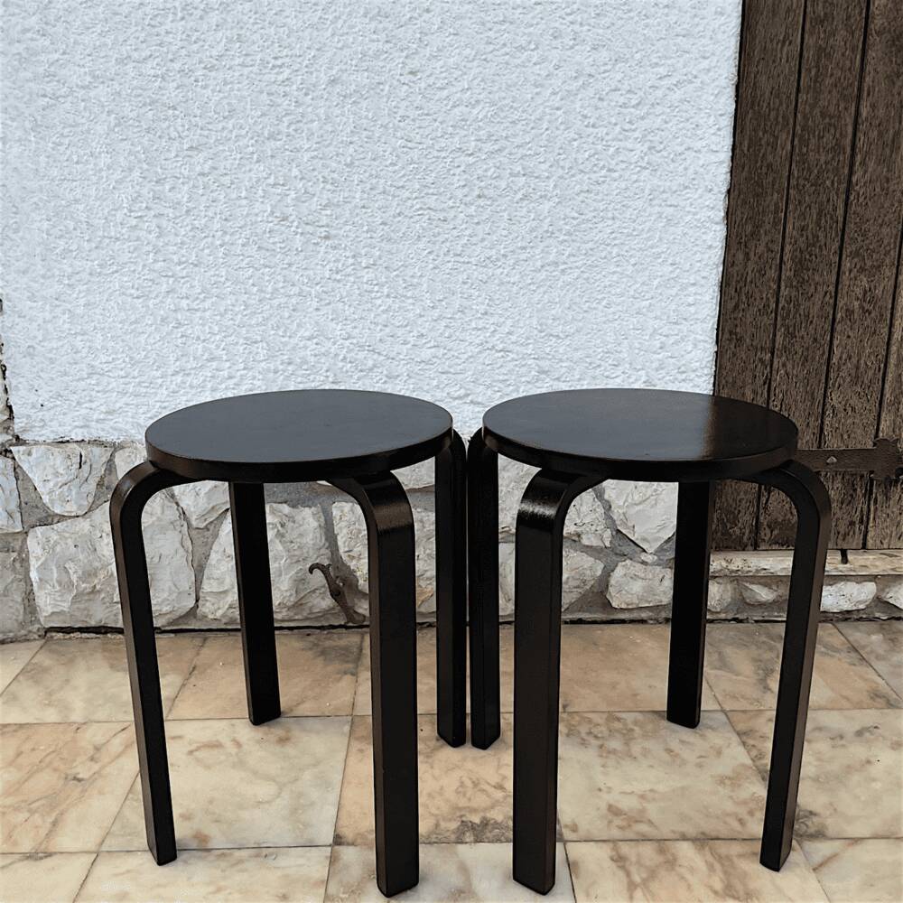 Pair of Frosta Ikea stools in black