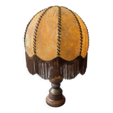 Vintage 80s wooden rustic lamp