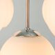 Vintage Italian Chrome and Opaline Chandelier, 1970s
