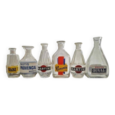Set 6 vintage advertising carafes/pitchers bistro bar