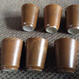 Série de 6 tasses en grès