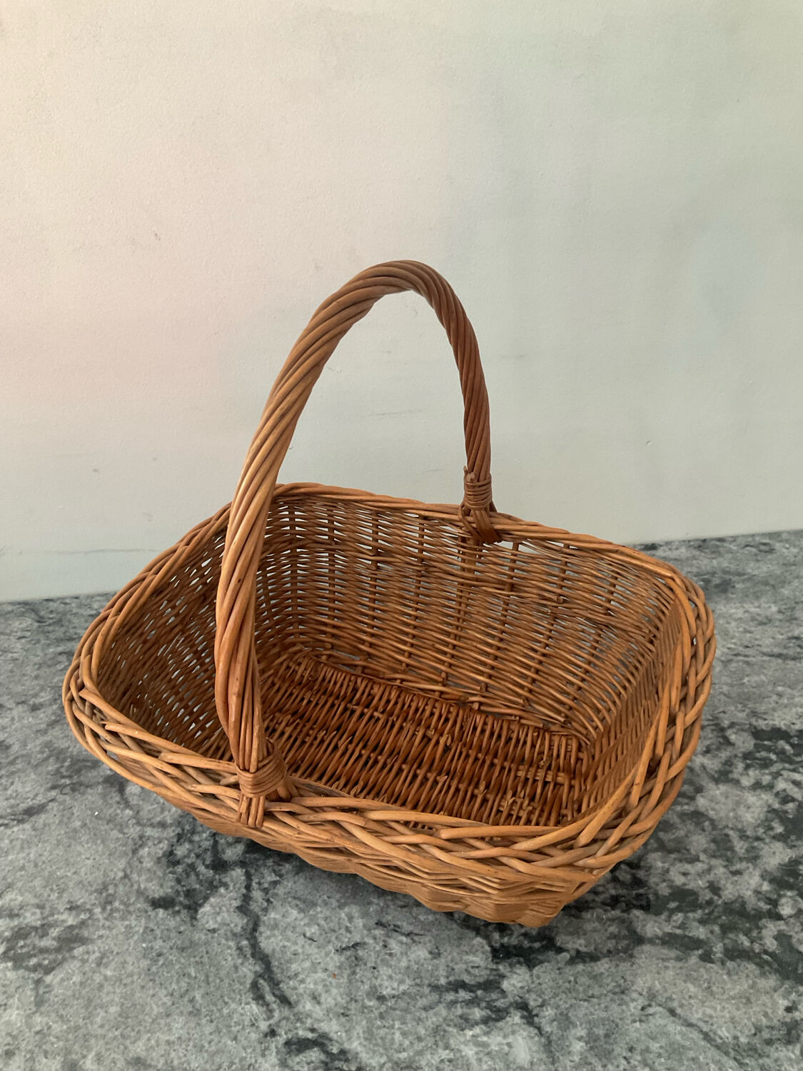 Vintage woven wicker basket
