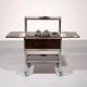 Italian ice cream / bar cart in chrome and faux tortoise