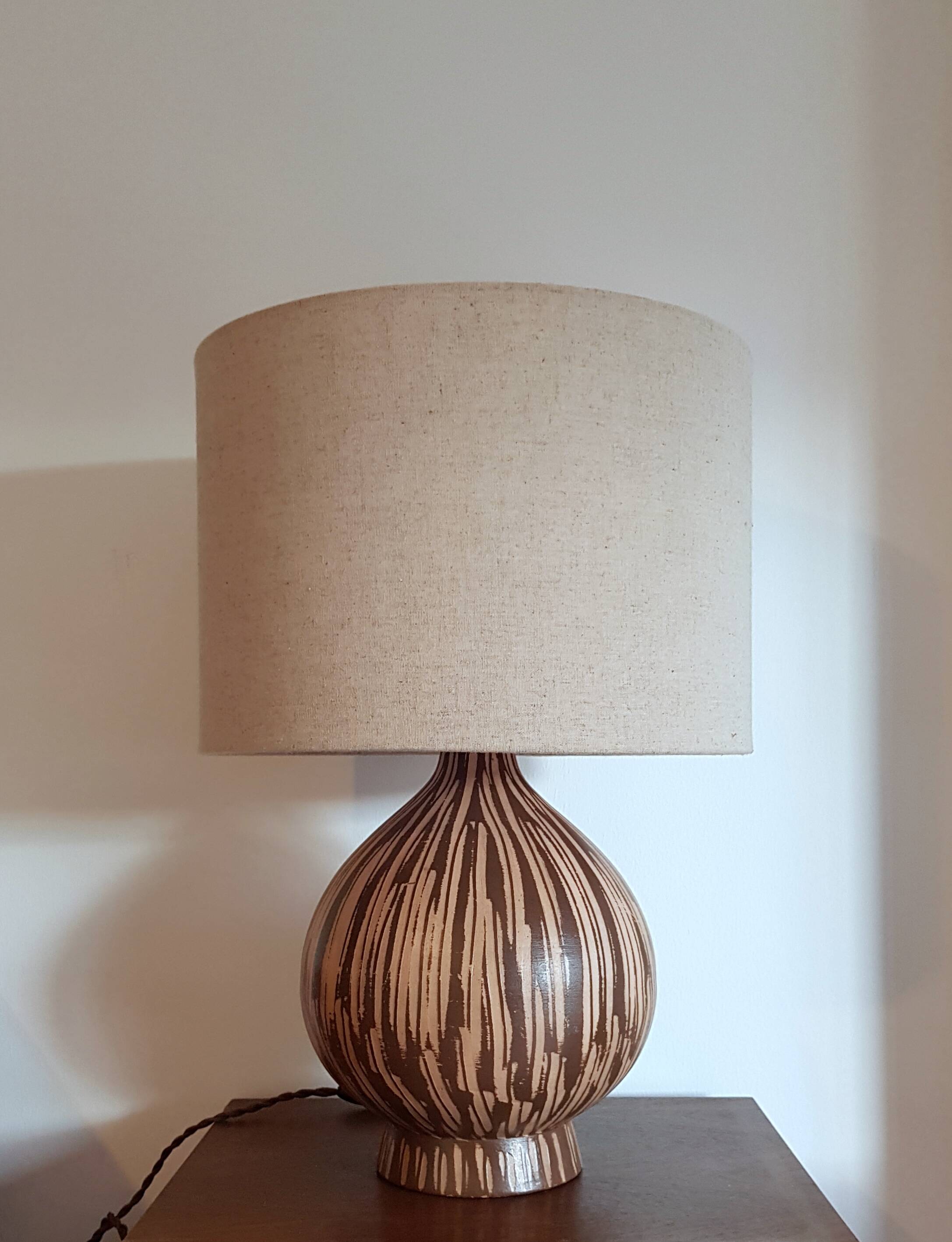 Lampe boule céramique
