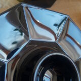 Set of 2 black octagonal egg cups