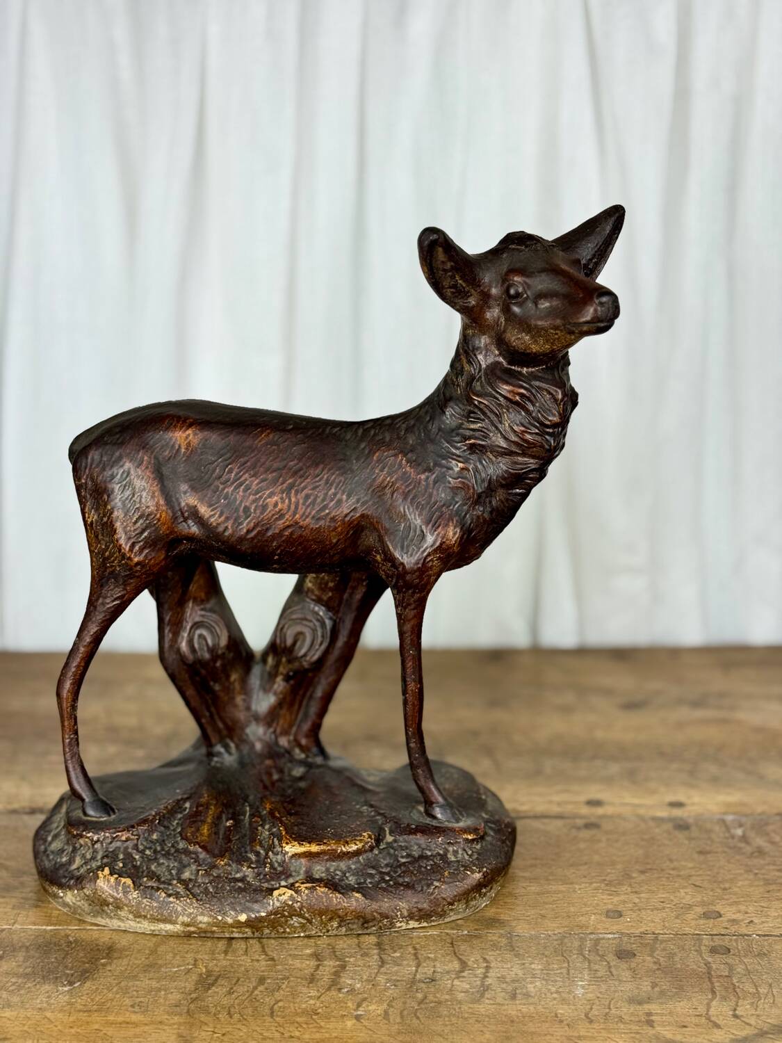 Terracotta sculpture of a young stag, Salvetti, 20th century