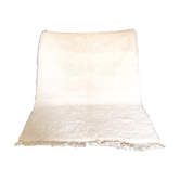 Moroccan carpet Beni Ouarain white 193 x155 cm