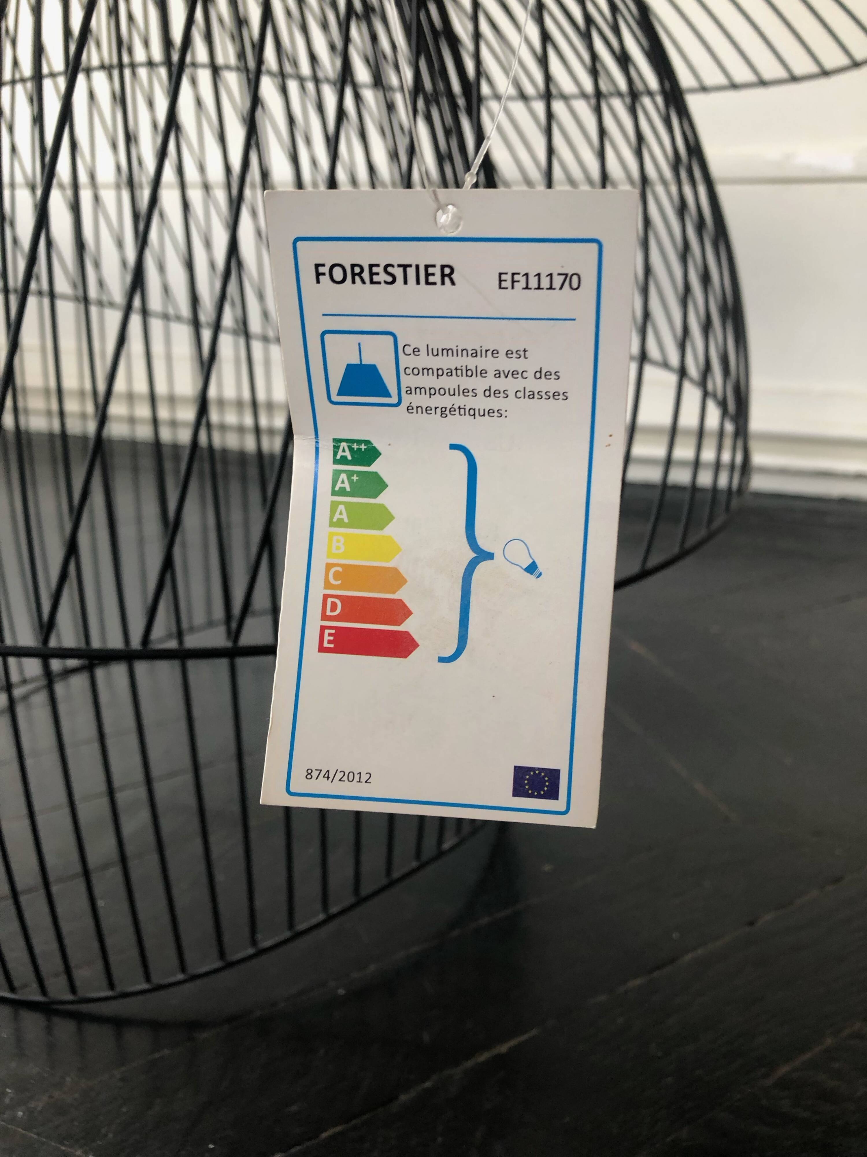 Papillon Suspension, L, Black, Forestier - Design by Elise Fouin