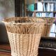 Vintage wicker willow paper bin