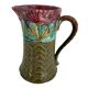 Slip pitcher, Orchies, jug, majolica, earthenware, floral decoration