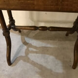 Napoleon iii walnut shutter table with marquetry villa massena nineteenth era