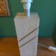 Travertine lamp foot with its original lampshade