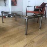 Table basse en laiton Guy Lefèvre