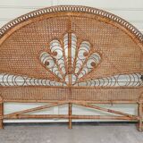 Emmanuelle peacock rattan and cane headboard 1960