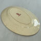 Oval plate, red iron earth, Gien honeysuckle model - antique earthenware