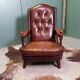 Particularly sturdy library armchair with studs - armchair