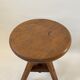 Wooden tripod stool with vintage screw