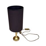 Brass night lamp, table lamp with lampshade, Germany, 1970s.