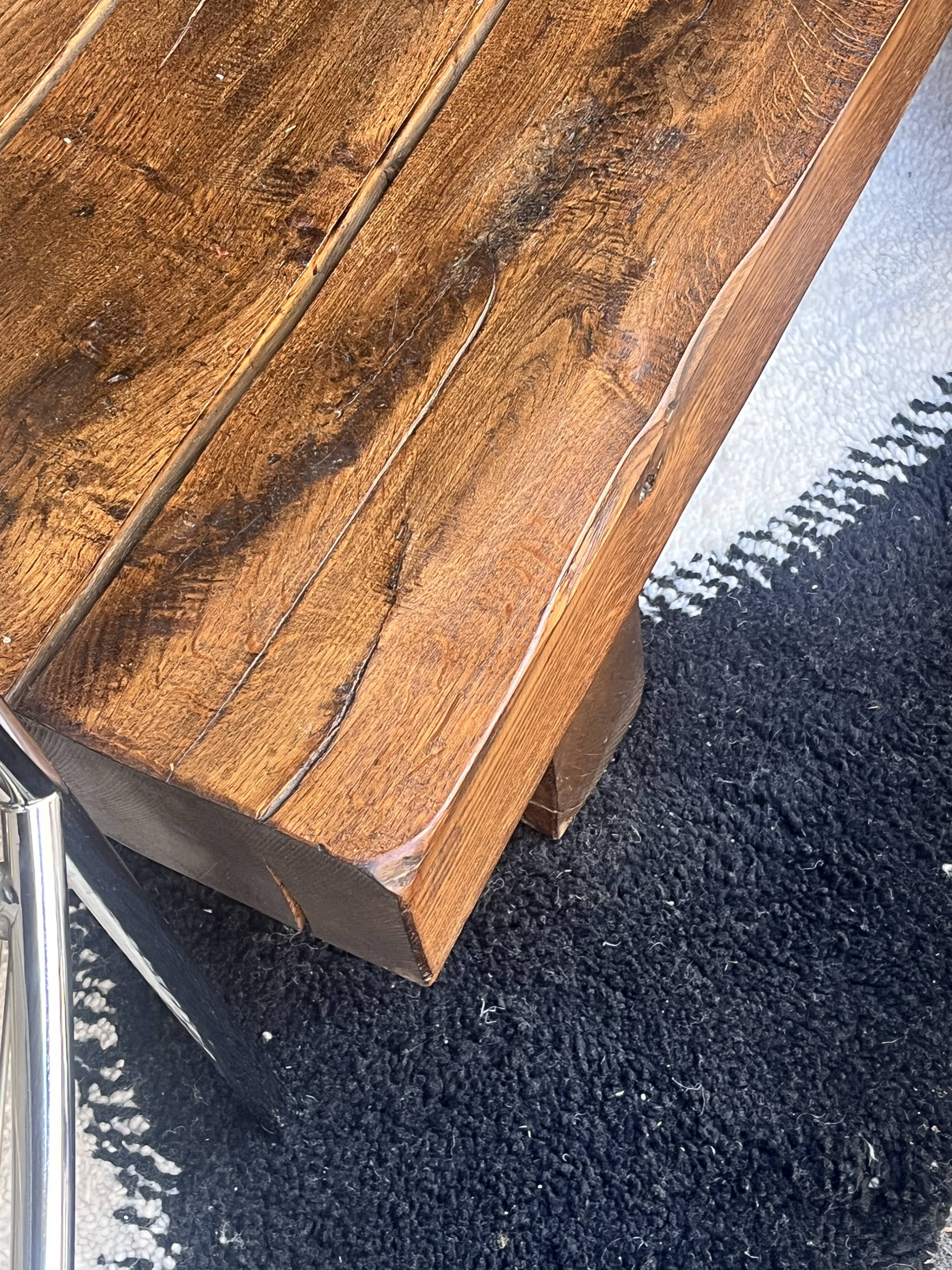 Wasi Sabi Brutalist Solid Wood Coffee Table