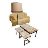 Set of 3 onyx coffee tables