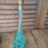 Bedside desk lamp base molded glass bluish bubble dp 0922200