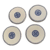 4 Rouen 1932 model bottle coasters in earthenware