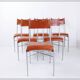 Set of 6 of italian vintage Arrben dining chairs, 1980s - Cognac Leather