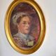 Antique Portrait Oil Painting With Wooden gilded frame 58cm x 45cm