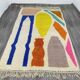 Blessed Moroccan Ourain rug, handwoven with colourful patterns, 150/250 cm.