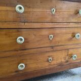 old empire chest of drawers with half column on marble