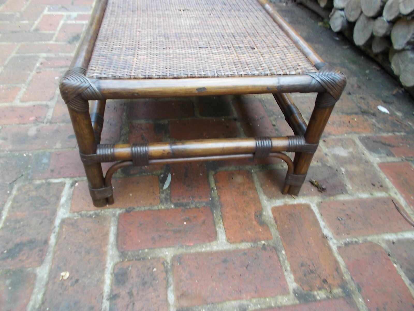 Table basse rotin et cannage