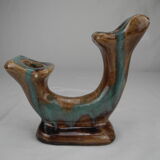Antique double ceramic candlestick vintage candlestick