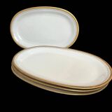 Tableware, 25-piece service, white porcelain and fine gold Winterling