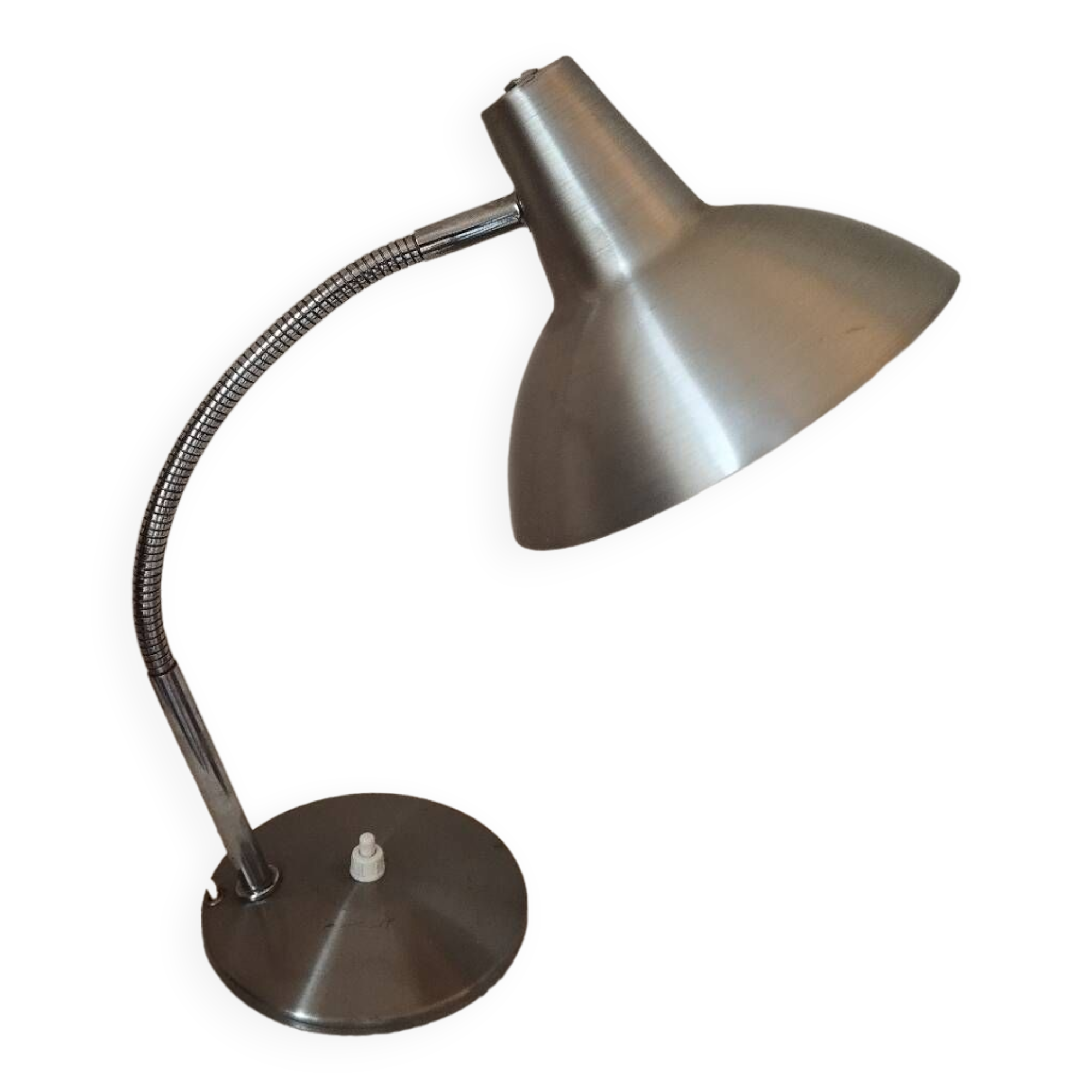 Vintage brushed aluminum wall lamp