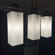 3-light ceiling light, in opaline and brass Maison Arlus 1950