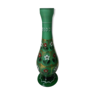 Vase in green opaline