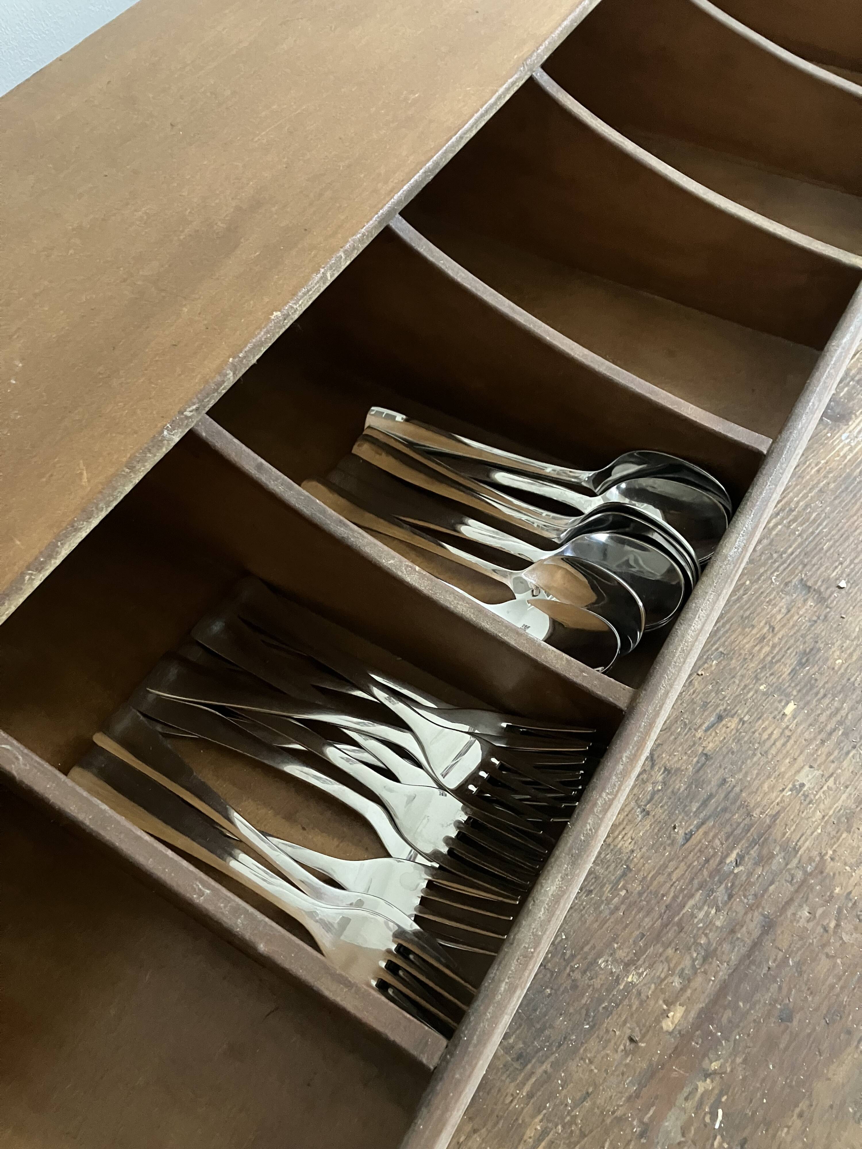 Old cutlery tray, storage unit