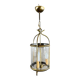 Brass and glass lantern, 20th century