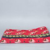 Kantha Sari Bedspread, Hand Embroidered Recycled Cotton Tartan