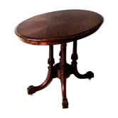 Middle oval table in Art Deco mahogany around 1930