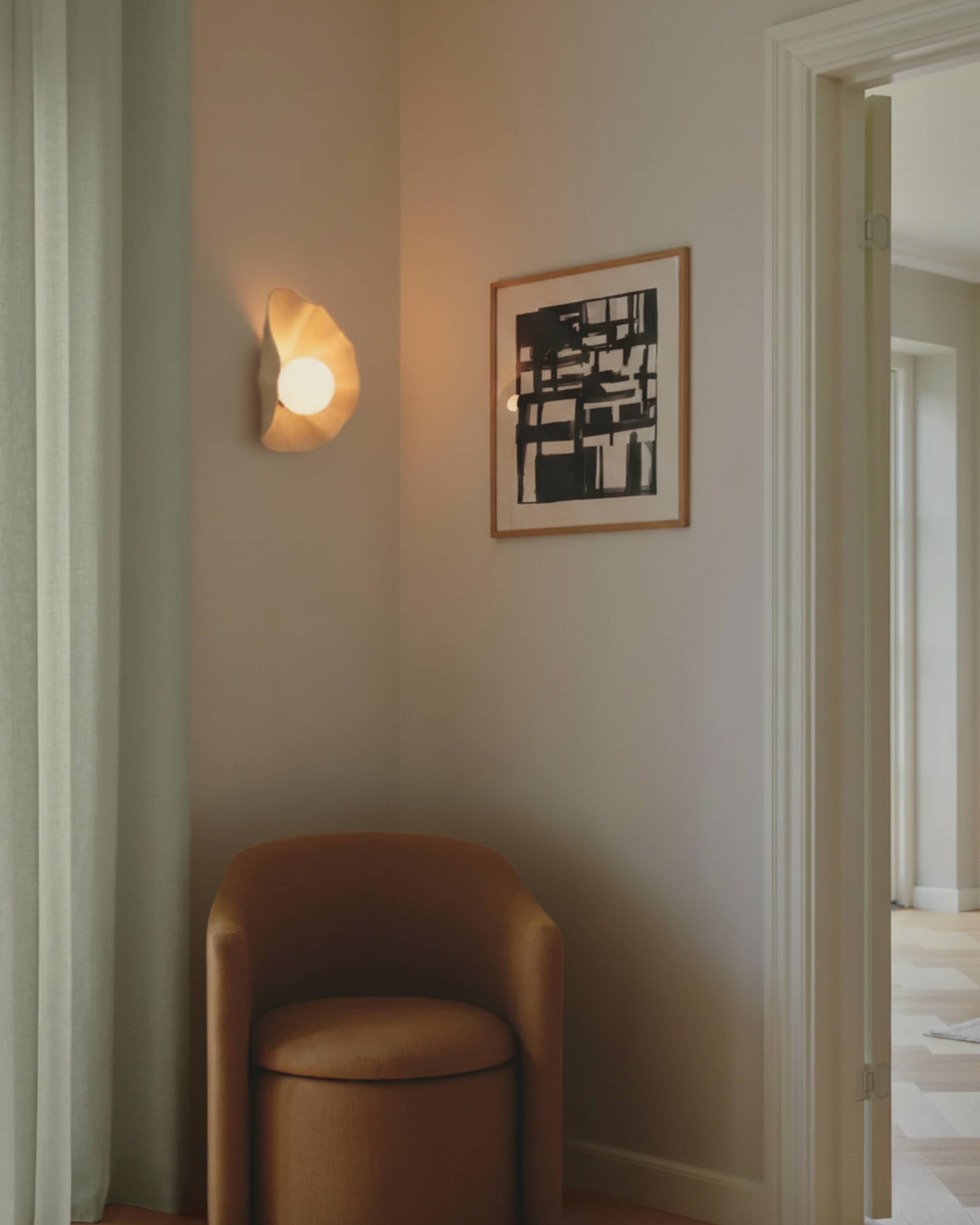 Square Ceramic Wall Light Coco - Sand Concha