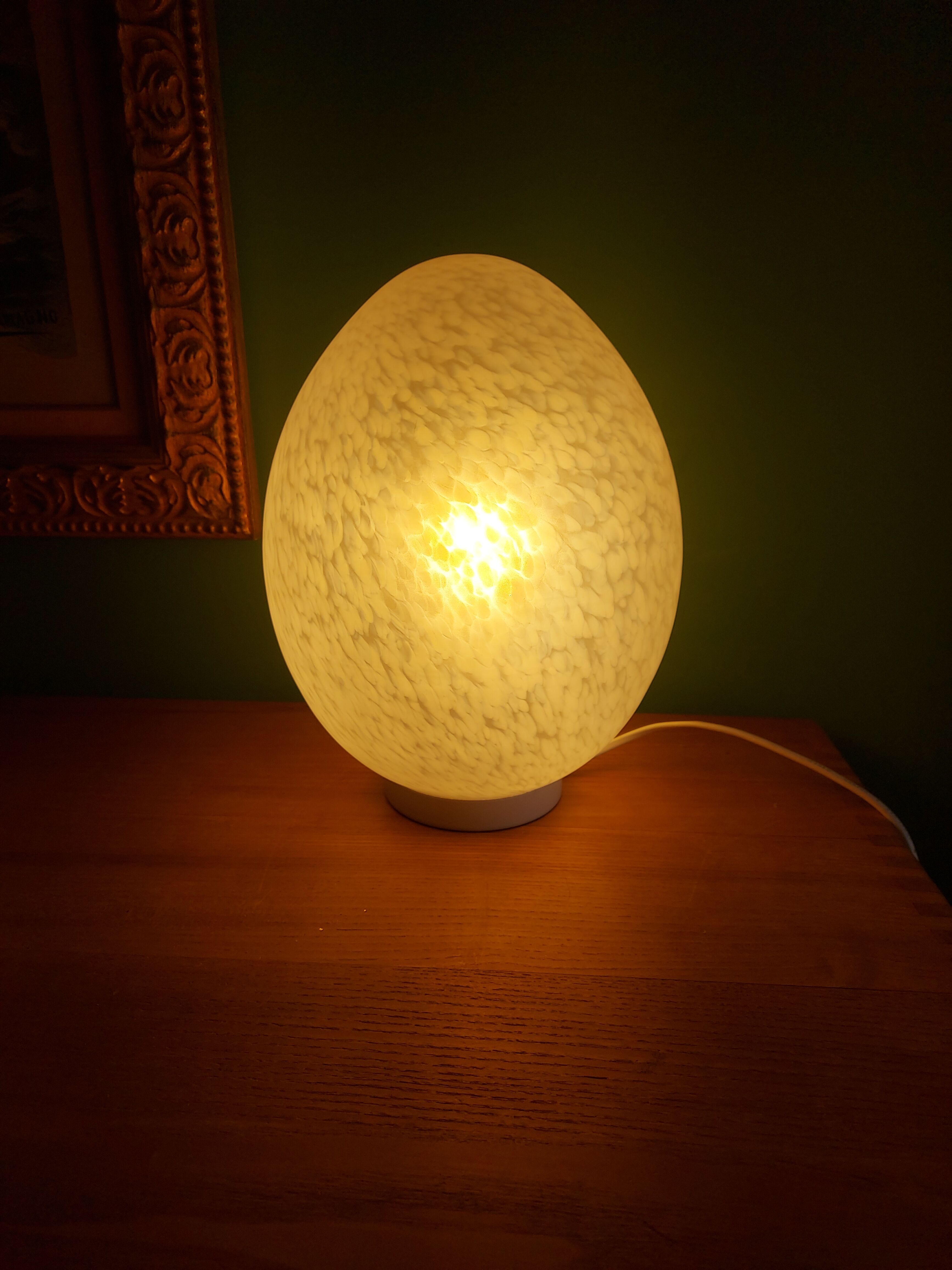 Lampe oeuf en verre