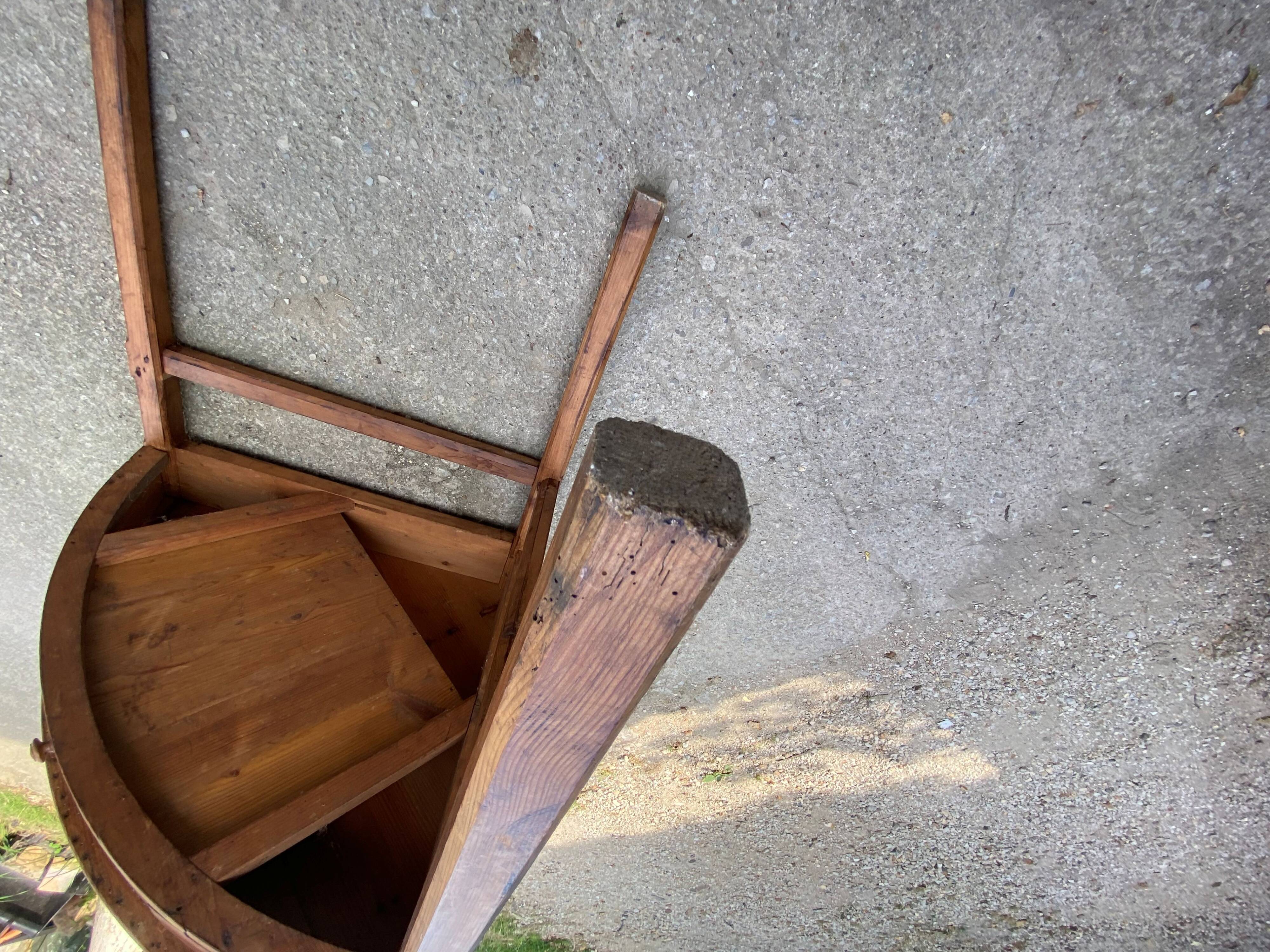 Solid wood corner desk table with 1 drawer