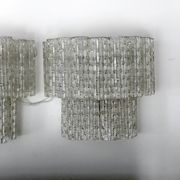 Mid-century Italian Clear Murano glass sconces. Set of two