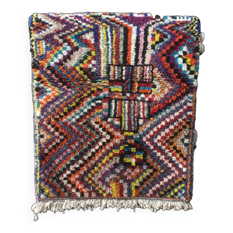 Beni Ouarain Berber Rug Multicolored 100% handmade 100% Wool